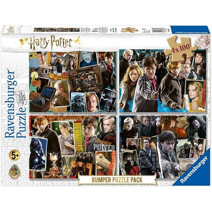 Set 4 Puzzle per bambini 100 pezzi Harry Potter