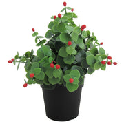 Piantina artificiale con bacche rosse