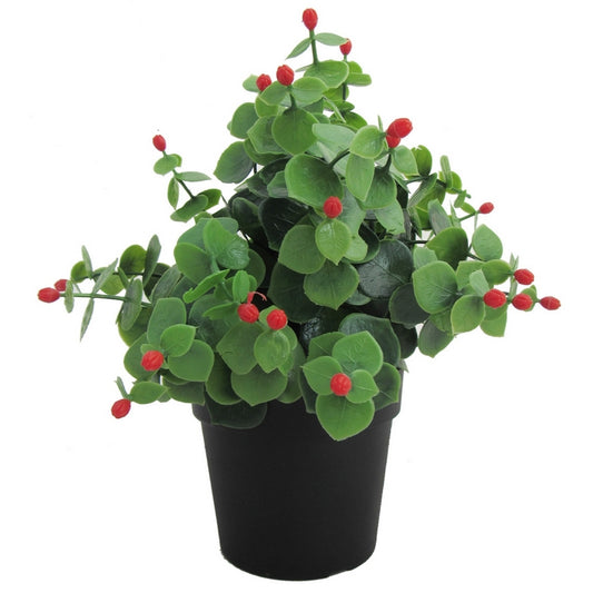 Piantina artificiale con bacche rosse - VERDELOOK - 34268261023960