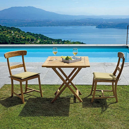 Tavolo da giardino quadrato in teak - Vulcano