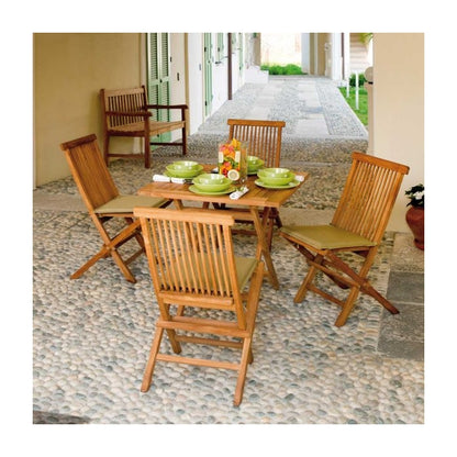 Tavolo da giardino quadrato in teak - Vulcano