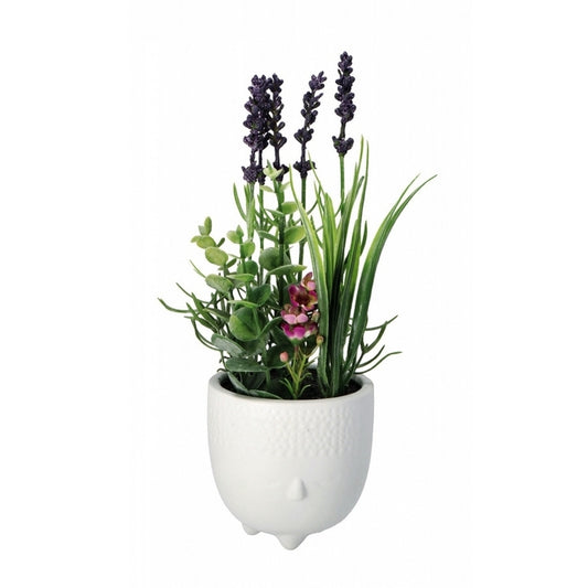 Vaso con pianta artificiale di lavanda 10x32h cm - AD TREND - 34265713311960