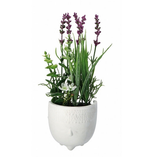 Vaso con pianta artificiale di lavanda 10x32h cm - AD TREND - 34265713311960