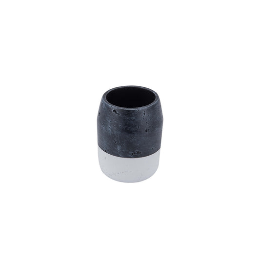 Porta spazzolino Clay bianco e beige pietra - CASA COLLECTION - 