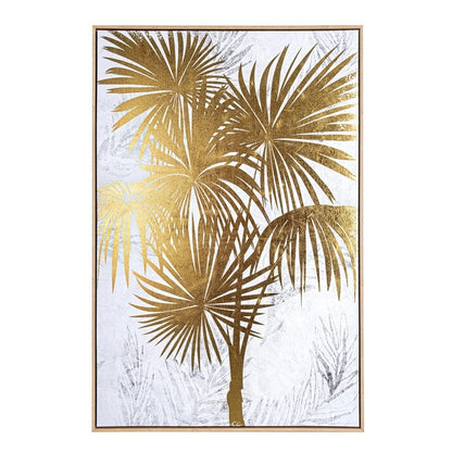 Quadro con palma dorata 122x82 cm - Bold