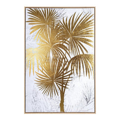 Quadro con palma dorata 122x82 cm - Bold
