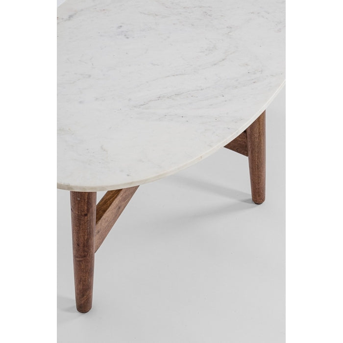 Tavolino ovale con piano in marmo 105x55 cm - Albany - BIZZOTTO - 34278494077144