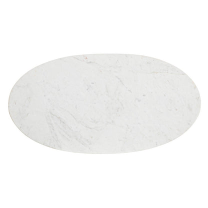 Tavolino ovale con piano in marmo 105x55 cm - Albany