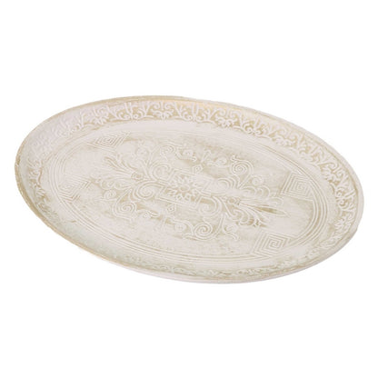 Sottopiatto shabby ovale in legno