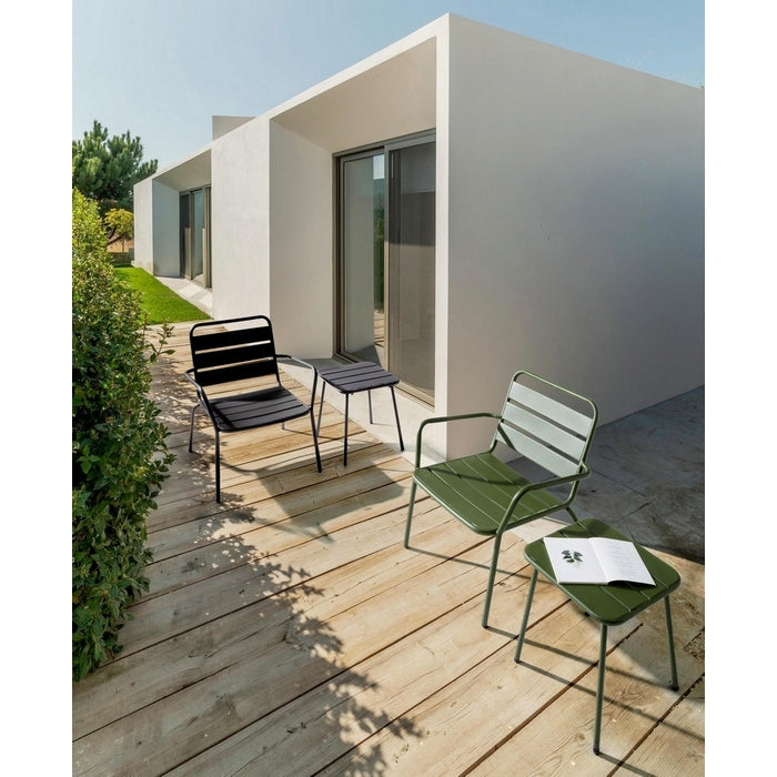 Tavolino da giardino in acciaio 40x40 cm Marlyn