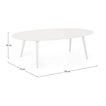 Tavolino da giardino in alluminio 120x75 cm - Ridley