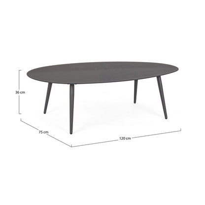 Tavolino da giardino in alluminio 120x75 cm - Ridley