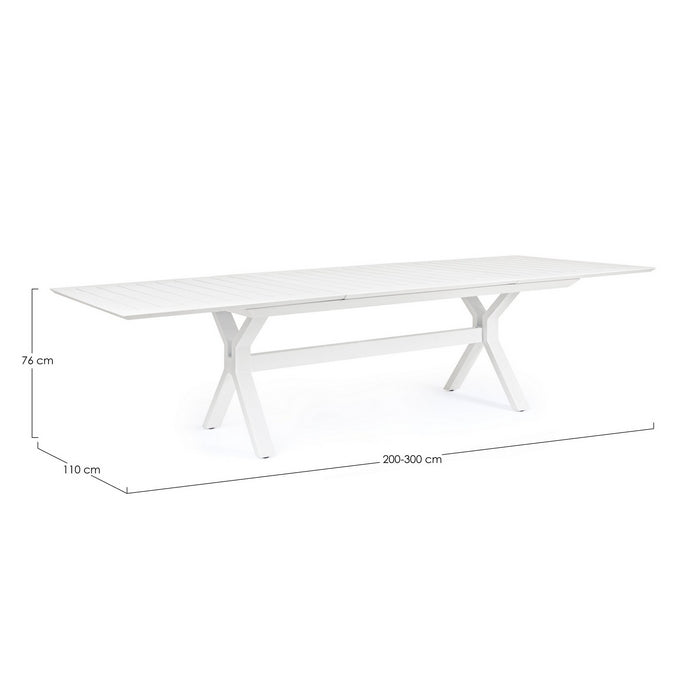 Tavolo da giardino allungabile in alluminio 200-300x110 cm - Kenyon