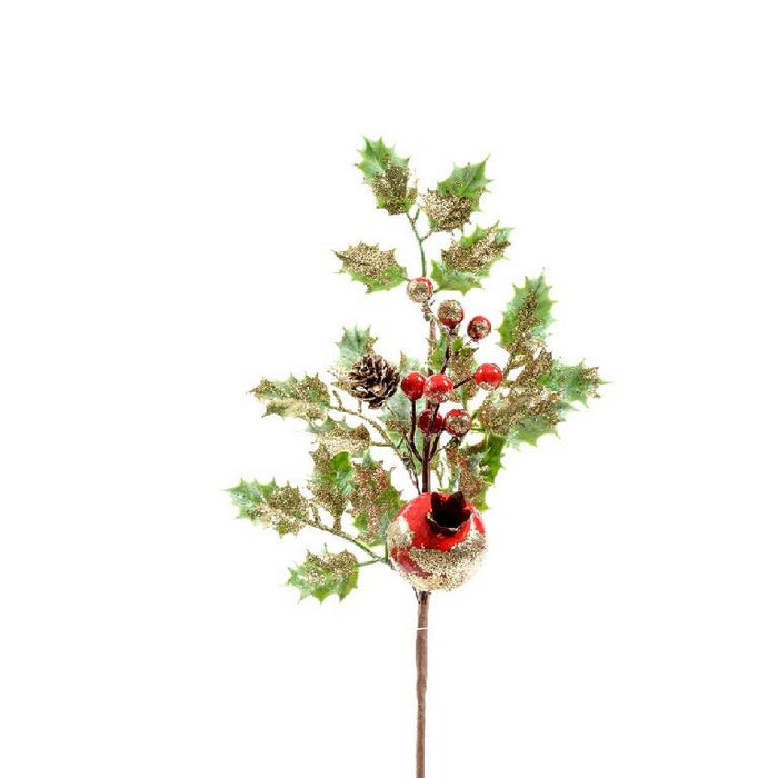 Ramo per decorazione natalizia con melograno