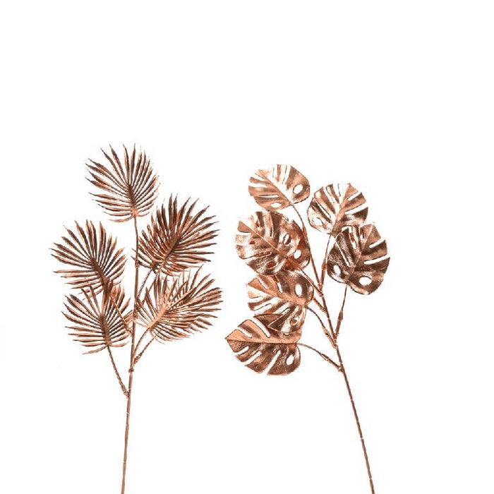 Ramo natalizio con foglie per decorazione marrone 45 cm