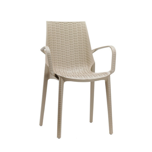 Poltrona da giardino impilabile effetto rattan - Lucrezia - SCAB GIARDINO - 34321085169880