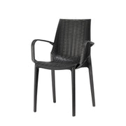 Poltrona da giardino impilabile effetto rattan - Lucrezia