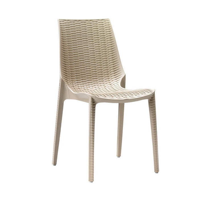 Sedia da giardino impilabile effetto rattan - Lucrezia - SCAB GIARDINO - 34317458735320