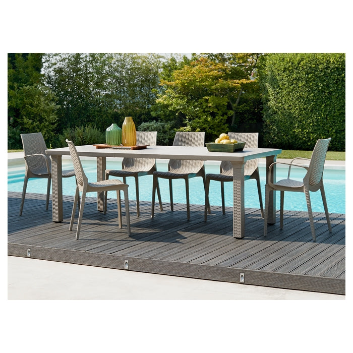 Sedia da giardino impilabile effetto rattan - Lucrezia - SCAB GIARDINO - 34317459128536