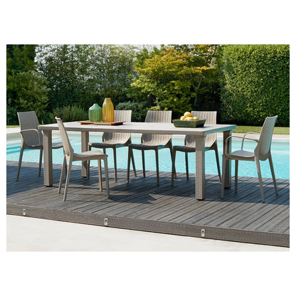 Sedia da giardino impilabile effetto rattan - Lucrezia