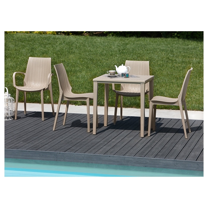 Sedia da giardino impilabile effetto rattan - Lucrezia - SCAB GIARDINO - 34317459521752