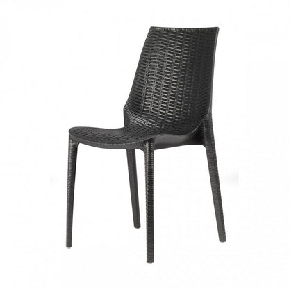Sedia da giardino impilabile effetto rattan - Lucrezia