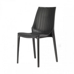 Sedia da giardino impilabile effetto rattan - Lucrezia