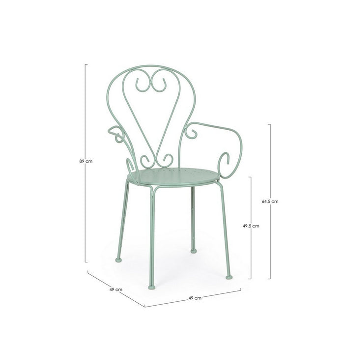 Sedia in metallo da giardino con braccioli - Etienne - BIZZOTTO - 34271629410520