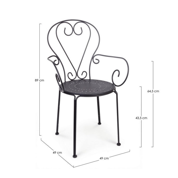 Sedia in metallo da giardino con braccioli - Etienne - BIZZOTTO - 34271634129112