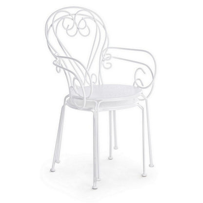 Sedia in metallo da giardino con braccioli - Etienne