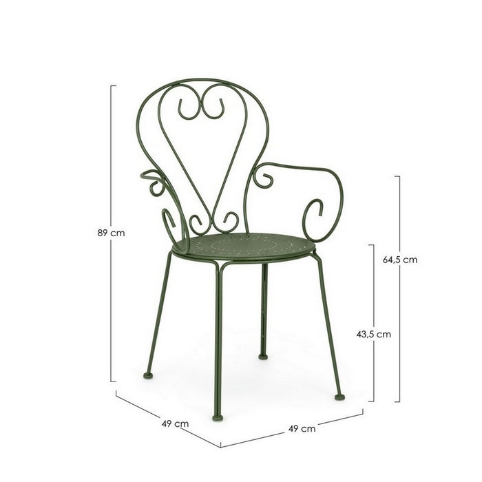 Sedia in metallo da giardino con braccioli - Etienne - BIZZOTTO - 34271646843096