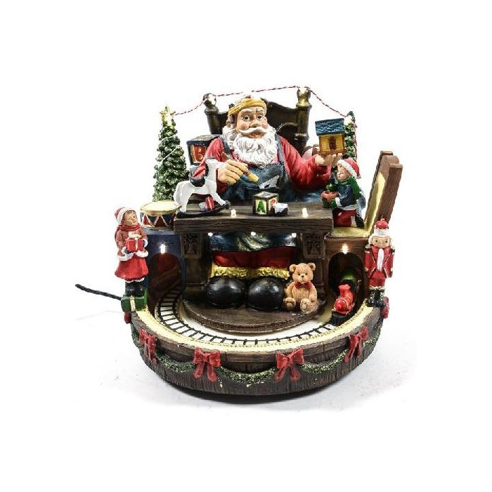 Carosello natalizio con trenino musica luci e movimento