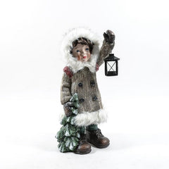 Bimba con lanterna per decorazione natalizia - Carol