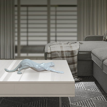 Scultura la pantera bianca
