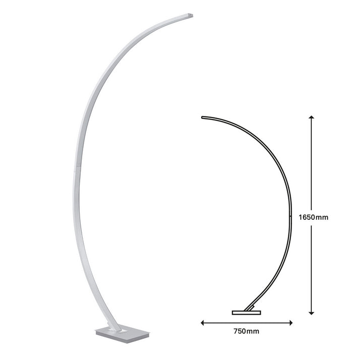 Lampada led a piantana ad arco dimmerabile