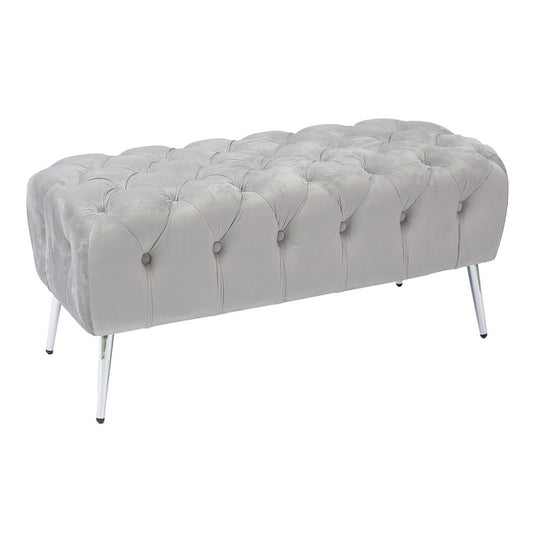 Pouf in velluto con gambe in ferro dorato - Evora - AD TREND - 34259821068504