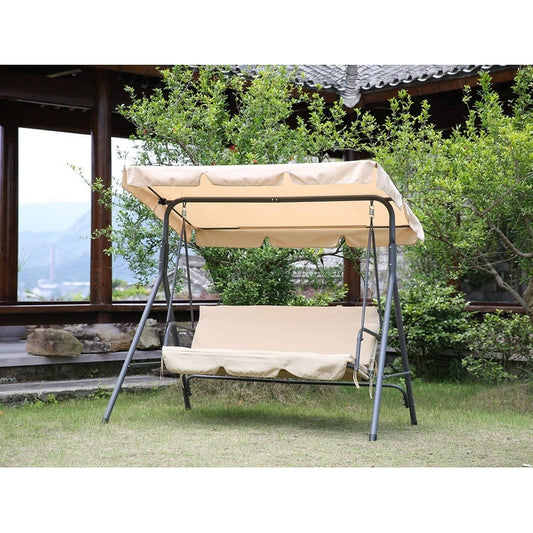 Dondolo da giardino 3 posti beige - Mandy - CASA COLLECTION - 34318630781144