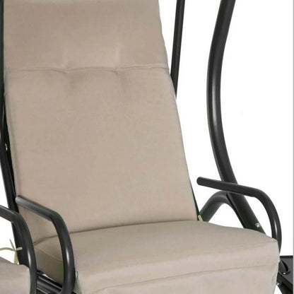 Dondolo da giardino a 2 sedute separate tortora - Twin