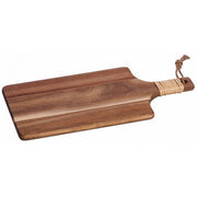 Tagliere in legno di acacia con manico in corda 42x20 cm