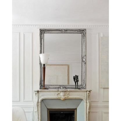 Specchio rettangolare con cornice argentata - Miro