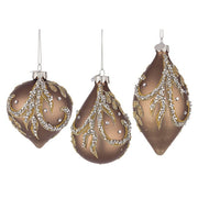 Pendaglio natalizio in vetro con medaglietta dorata - Droplet