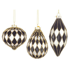 Pendaglio natalizio con forme geometriche nero e bianco - Monochrome