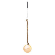 Pendente natalizio in corda con sfera luminosa in vetro - Ethan