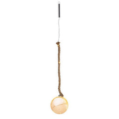 Pendente natalizio in corda con sfera luminosa in vetro - Ethan