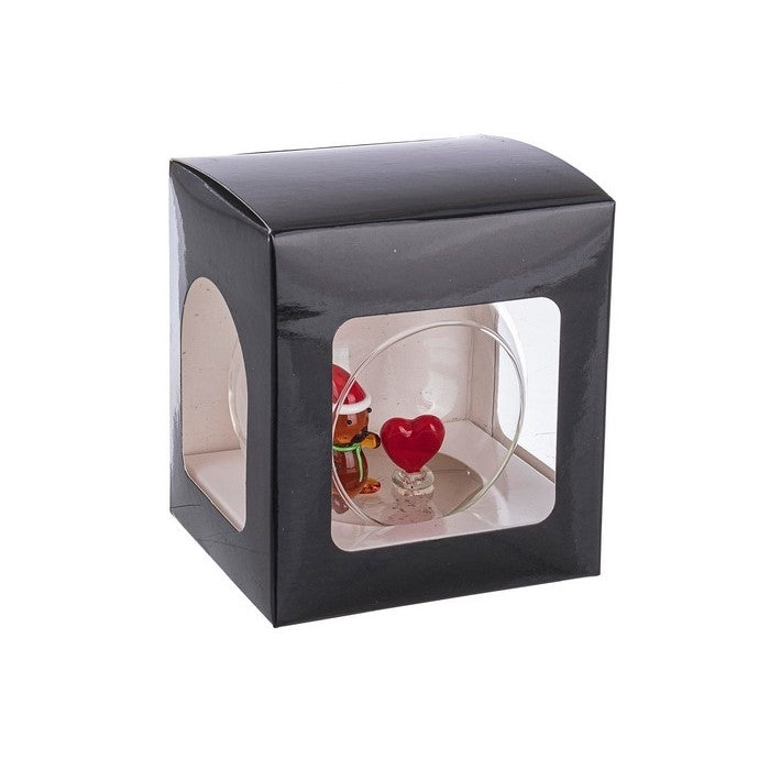 Palla di Natale da appendere in vetro aperto 8 cm - Yule