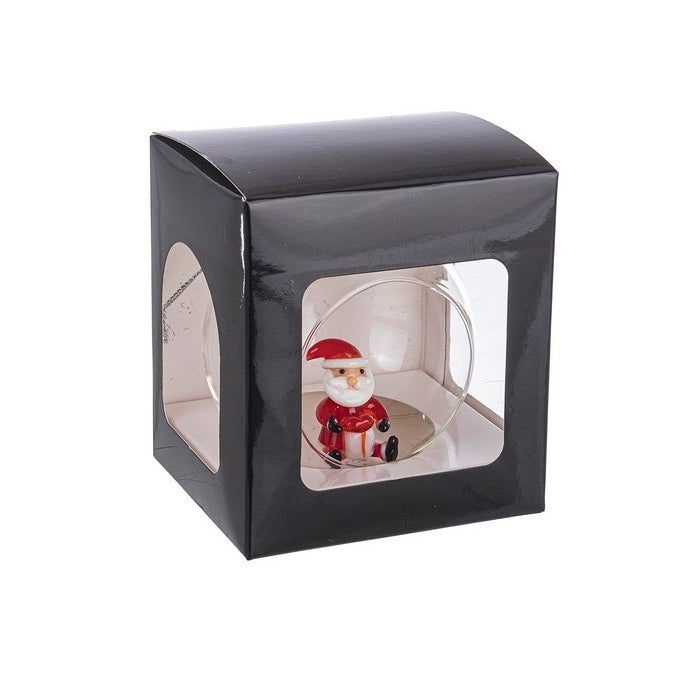 Palla di Natale da appendere in vetro aperto 8 cm - Yule