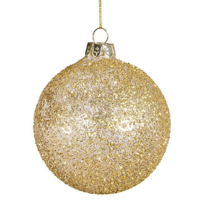 Palla di Natale in vetro con glitter - Freeze