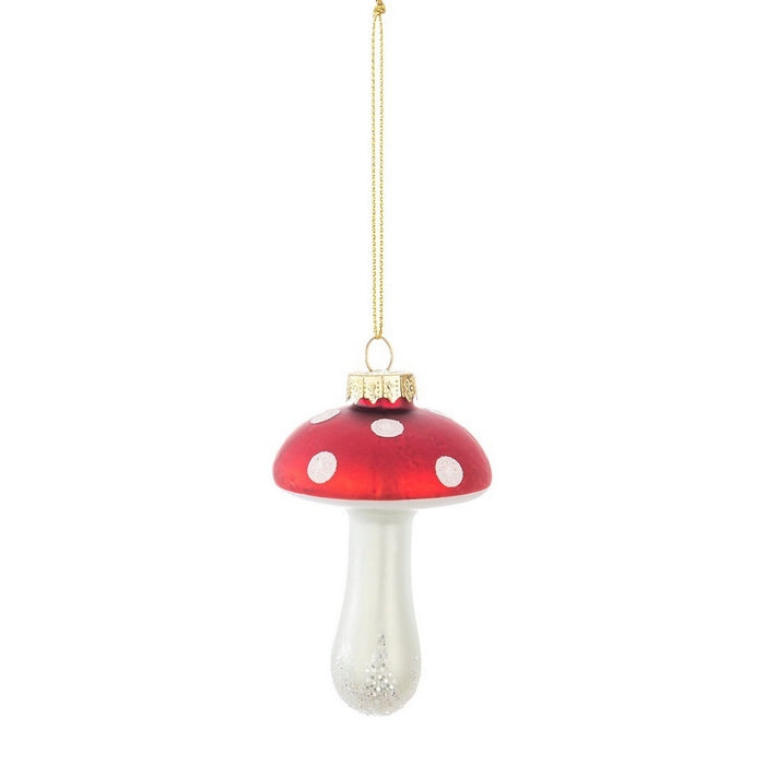 Pendaglio natalizio in vetro a forma di fungo - Mushroom