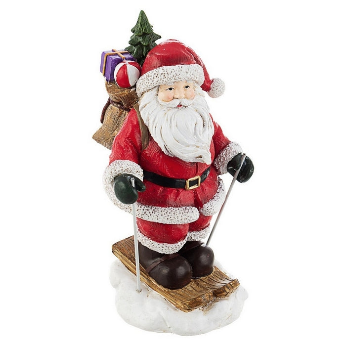Babbo Natale con scii per decorazione natalizia - Sporty