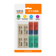 Set 8 gomme per cancellare
